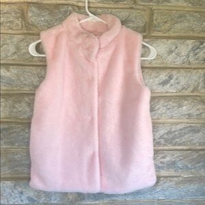Epic Threads Big Girls Pink Faux Fur Vest Size L